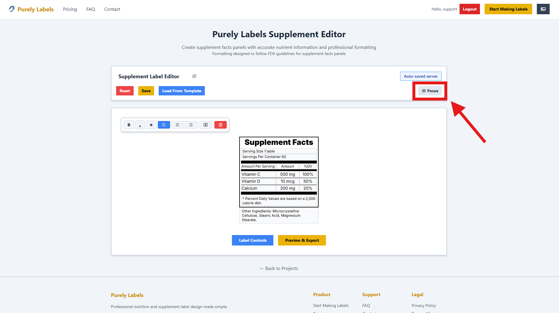 Editor Before Focus Mode